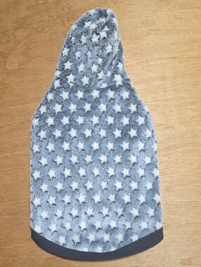 Top Paw Gray Star Fleece Dog Sweater-Medium